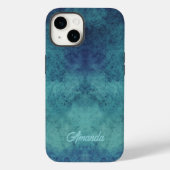 Modern Aqua en Paars Abstract Case-Mate iPhone Case (Achterkant)