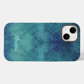 Modern Aqua en Paars Abstract Case-Mate iPhone Case (Achterkant (horizontaal))