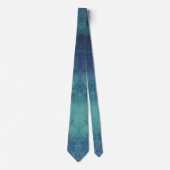 Modern Aqua en Paars Abstract Stropdas (Voorkant)