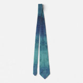 Modern Aqua en Paars Abstract Stropdas (Achterkant)