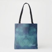 Modern Aqua en Paars Abstract Tote Bag (Voorkant)