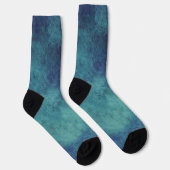 Modern Aqua en Paarse Abstract Sokken (Rechts)