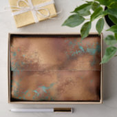 Modern Aqua & Faux Copper Color Wedding Tissuepapier (Geschenk)