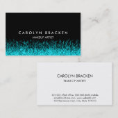 Modern Aqua Fire Black Visitekaartje (Voorkant / Achterkant)