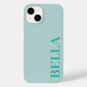 Modern aqua groen initiaal minimaal hedendaags Case-Mate iPhone case (Achterkant)