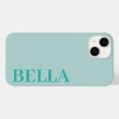Modern aqua groen initiaal minimaal hedendaags Case-Mate iPhone case (Achterkant (horizontaal))