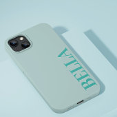Modern aqua groen initiaal minimaal hedendaags Case-Mate iPhone case