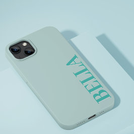 Modern aqua groen initiaal minimaal hedendaags Case-Mate iPhone 14 hoesje