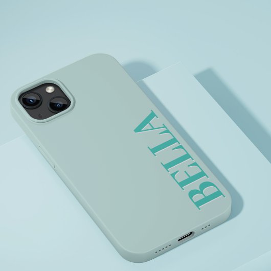 Modern aqua groen initiaal minimaal hedendaags Case-Mate iPhone case
