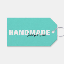 Modern Aqua Handgemaakt voor je hangende Gift Labe Cadeaulabel