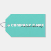 Modern Aqua Handgemaakt voor je hangende Gift Labe Cadeaulabel (Achterkant Horizontaal)