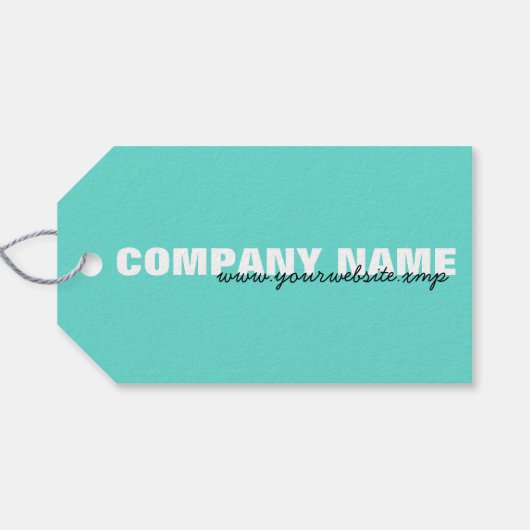 Modern Aqua Handgemaakt voor je hangende Gift Labe Cadeaulabel (Achterkant Horizontaal)