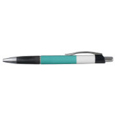 Modern Aqua Kleurblok Monogram Pen (Bovenkant)