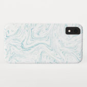 Modern Aqua Marine Marble Pattern Case-Mate iPhone Case (Achterkant (horizontaal))