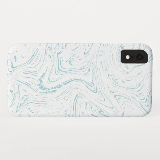 Modern Aqua Marine Marble Pattern Case-Mate iPhone Case (Achterkant (horizontaal))
