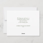 Modern Aqua Nautical Christmas JOY Holiday Feestdagenkaart (Achterkant)