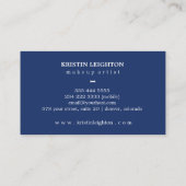 Modern Aqua Navy Ocean Abstract Visitekaartje (Achterkant)