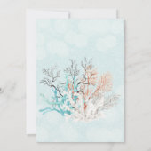 Modern Aqua Ocean & Shells Kaart (Achterkant)