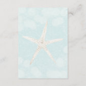 Modern Aqua Ocean & Shells Wedding Reception Informatiekaartje (Achterkant)