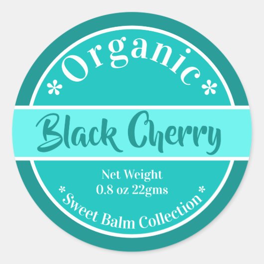 Modern Aqua Organic Lip Balm Label (Voorkant)