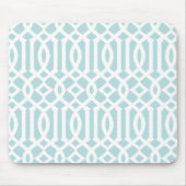 Modern Aqua Trellis Pattern Muismat (Voorkant)