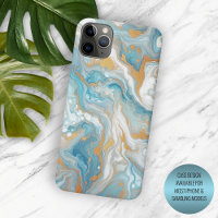 Modern Aqua Turkoois Tealblauw Gouden Kunstpatroon