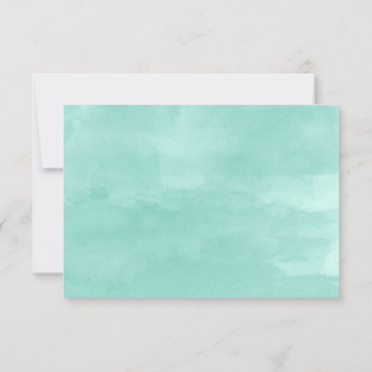 Modern aqua waterverf Ik ben mijn Bridesmaid 2 Kaart (Achterkant)