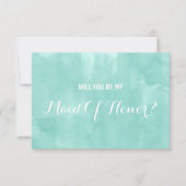 Modern aqua waterverf kaart (Voorkant)