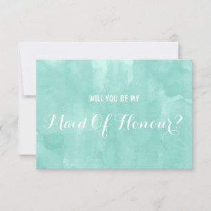 Modern aqua waterverf kaart