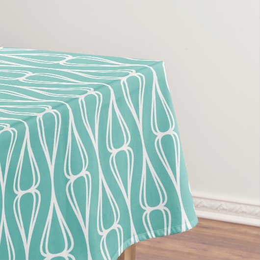 Modern Aqua wit patroon Tafelkleed (Voorbeeld)
