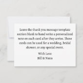 Modern Aquarel | Blauwe Dankkaart, veer Bedankkaart (Achterkant)