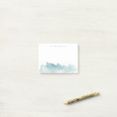 Modern aquarel golven notitieblok post-it® notes (Op bureau)