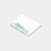 Modern aquarel golven notitieblok post-it® notes (Schuin)