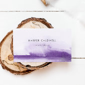 Modern aquarel paars visitekaartje