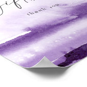 Modern Aquarel | Paarse Kaarten en Cadeaus Winkelb Poster (Hoek)