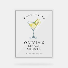 Modern Aquarel Peer Martini Bruidsdouche Bord