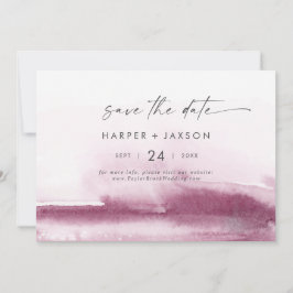 Modern Aquarel | Rode Horizontale Save The Date