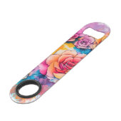 Modern aquarel verf kladden boeket speed flessenopener (Voorkant Gekanteld)