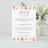 Modern aquarel zomerstrand informatiekaartje (Staand voorkant)