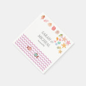 Modern aquarel zomerstrand servet (Hoek)