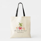Modern aquarel zomerstrand tote bag (Achterkant)