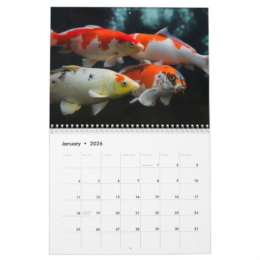 Modern Aquarium Fish 2026 Photo Personalized Kalender (Jan 2026)