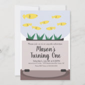 Modern Aquarium Fish Tank Birthday Invitation Kaart (Voorkant)