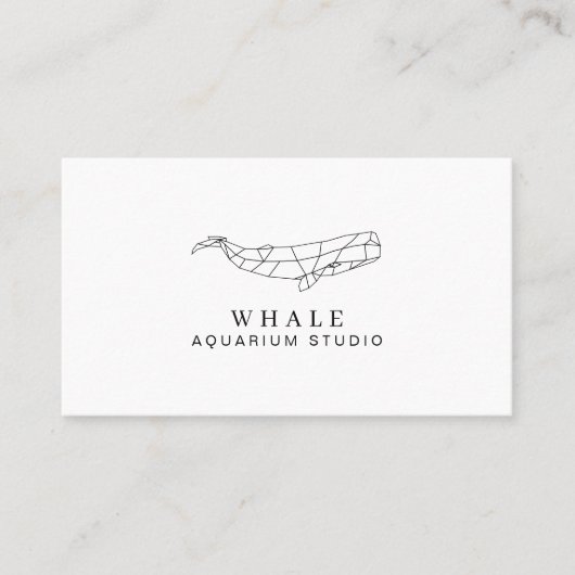 Modern Aquarium met Walvis Visitekaartje (Voorkant)