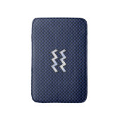 Modern Aquarius Sign on marvy blue koolstofvezel Badmat (Voorkant Verticaal)