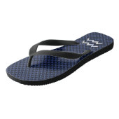 Modern Aquarius Sign on marvy blue koolstofvezel Teenslippers (Schuin)