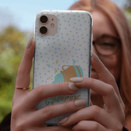 Modern Aquarius Water Bearer Zodiac Case-Mate iPhone Case