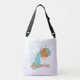 Modern Aquarius Water Bearer Zodiac Crossbody Tas
