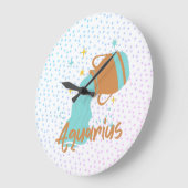 Modern Aquarius Water Bearer Zodiac Grote Klok (Hoek)