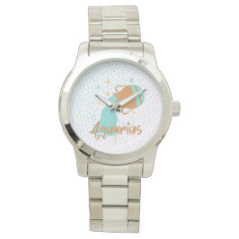 Modern Aquarius Water Bearer Zodiac Horloge